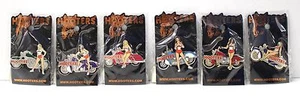 HOOTERS BLUE,RED,GREEN,PURPLE,PINK MOTORCYCLE/BIKE/BIKER GIRL LAPEL PIN CHOOSE  - Picture 1 of 23