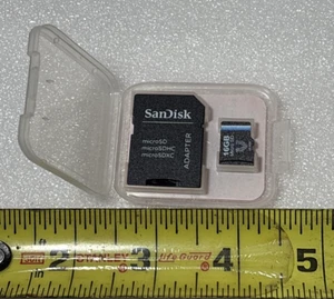 SanDisk 16GB MICROSD MEMORY CARD Adapter Micro SD HC - Picture 1 of 2