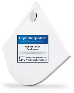 Super Piatto Doccia Quarto di Cerchio Bianco 90 x 3,5cm Set Completo - Bild 1 von 10