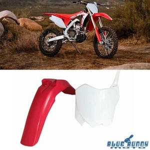 Off-Road Front Mudguard Fender Number Plate Set For Honda CRF250R CRF450R '09-13 - Imagen 1 de 10