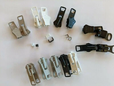 YKK #10 VISLON Zipper Sliders Double WHITE, BLACK, BEIGE GRAY for plastic molded - Image 1 of 4