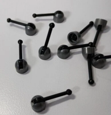 Palanca plana plateada roja oscura trans roja #4592 — 10 piezas — personalizada y compatible Foto 1 de 3