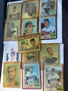 1968 Topps Baltimore Orioles Baseball Card Lot 13 Cards Stored In Cases - Picture 1 of 3
