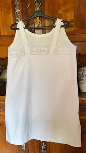 Ancienne chemise de jour / nuit/ robe coton et dentelle   Réf V53 - Picture 1 of 5