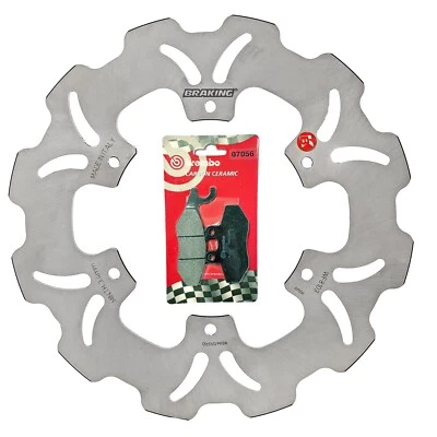 MF1938 DISCO FRENO ANTERIORE WAVE BRAKING + PASTIGLIE BREMBO VESPA GTS 125 300 - Immagine 1 di 4