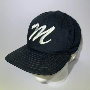 New Era Ole Miss Snapback Hat Vintage Dupont Visor Low Profile Black - Picture 1 of 8