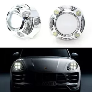 3.0" H1 Bi-Xenon Projector Lens For Headlights w/ Porsche Style 4-LED DRL Shroud - Picture 1 of 9
