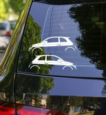 2x Calcomanías adhesivas bajadas para coche Fiat 500 500e Hatchback 2007-2024 Foto 1 de 3