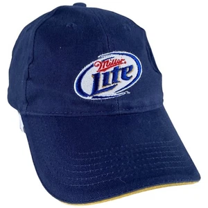 Miller Lite Beer Hat Cap Adult Strapback Curved Bill Brewing Company Nice! - Picture 1 of 7