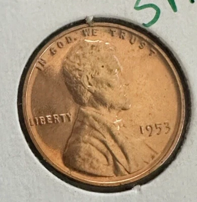 1953-P Lincoln Wheat Proof ~ Mostly Red Better Condition Coin ~ Hard Date ~X12 - Image 1 of 3