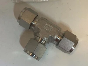 DK-LOCK DT-8-S 1/2" Union Tee 316 Stainless (1/2" Tube x 1/2" Tube x 1/2" Tube) - Picture 1 of 6