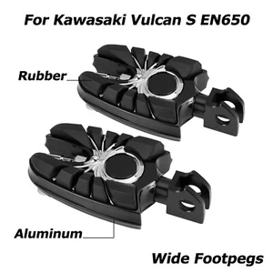 Reposapiés anchos para Kawasaki Vulcan S EN650 2015-ON Wide Foot Pegs con clavijas de desgaste - Imagen 1 de 13