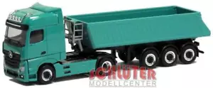Herpa LKW MB Actros 11 Bigspace Baukipper-SZ türkis - Bild 1 von 1