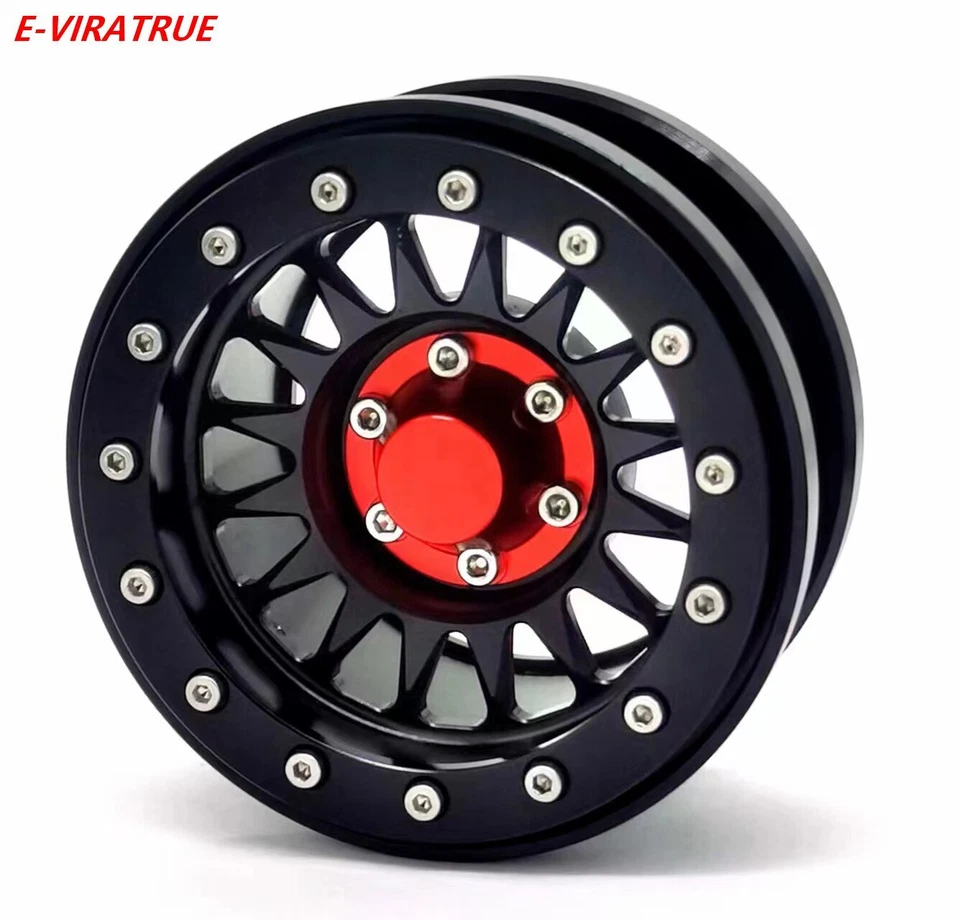 E-VIRATRUE 2.9''Aluminum Bead Lock Wheel For Axial SCX6 1/6 Black (1pcs) - Image 1 of 1