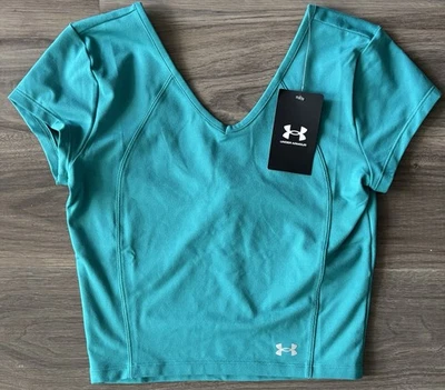 Under Armour Movement Training Fitted Crop Top 1379966 Green Women's Size XS NWT - Image 1 of 4
