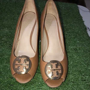 Tory Burch wedge sandals SZ 7 :Preowned - Picture 1 of 13