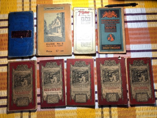 Vintage Ordnance Survey 1 Inch Cloth Maps No’s 115, 133, 134, 136, 142 ...