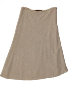 RALPH LAUREN Womens A-Line Skirt US 10 Large W32 Beige Wool DG08 - Picture 1 of 3