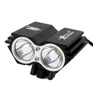 X2 5000Lm 2X CREE XML U2 LED Cycling Front Bicycle Bike Light Headlight Headlamp - Picture 1 of 7