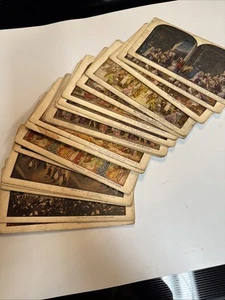 Antique Stereoscope Card Lot Religious Biblical Life Of Jesus - Picture 1 of 9