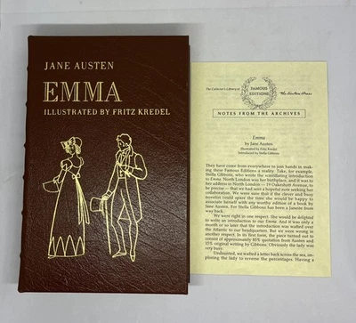 EMMA By Jane Austen EASTON PRESS Leather COLLECTOR'S Famous Editions 2001 Foto 1 de 4