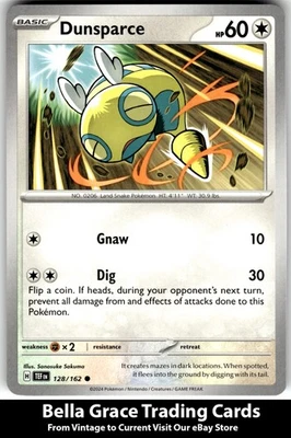 Dunsparce #128/162 SV05: Temporal Forces Pokemon Common - Image 1 of 2