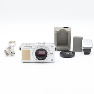Olympus PEN Mini E-PM2 Mirrorless Camera Body White No Customs Fees US - Picture 1 of 6