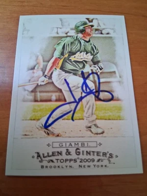 Autographed Jason Giambi 2009 Topps Allen & Ginters #111 - Image 1 of 4