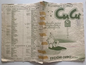SPARTITO MUSICALE ALESSANDRO LONGO CUCù CUCU PIANOFORTE CURCI 1958 - Picture 1 of 1