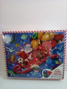 Countdown To Christmas Advent Calendar Puzzle 24 Puzzles 9 Pieces Each Cardinal - Picture 1 of 2