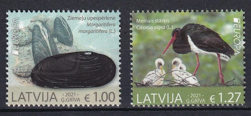 Letonia 2021 CEPT Europa 2 sellos MNH Foto 1 de 1