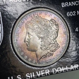 1882-S $1 American Savings & Loan Uncirculated U.S. Silver Dollar Toned Coin - Picture 1 of 14