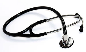 Estetoscopio de cardiología profesional NEGRO, 14b garantía limitada de por vida - Imagen 1 de 2
