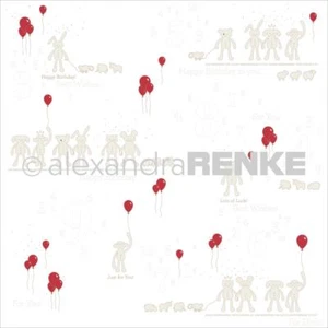 Alexandra Renke Stuffed Animals w/Balloons 12" x 12" New for 2018! - Picture 1 of 1