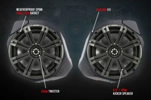 SSV Works Front 6.5" Unloaded Speaker Pods For Can-Am Maverick X3 2017-22 - Picture 1 of 7