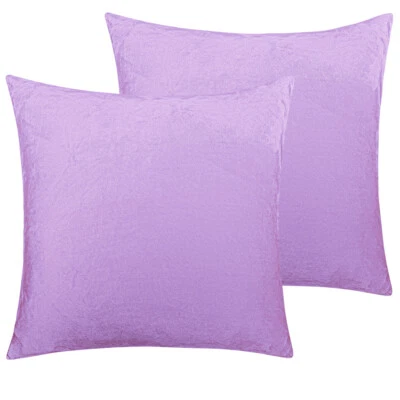 2 Pack Throw Pillow Cover  Sofa Decor Velvet Cushion Case Nice Rich Colors - Image 1 of 4