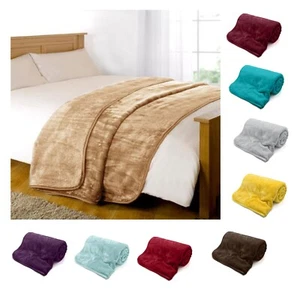 Soft Faux Fur Winter MINK Throw Blanket Bedspread Large Sofa Bed Single Doubl... - Picture 1 of 18