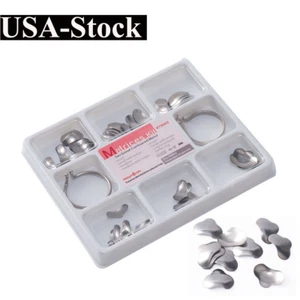Kit contorneado seccional de matrices metálicas dentales de 100 piezas 50 μm y 2 anillos Delta - Imagen 1 de 11