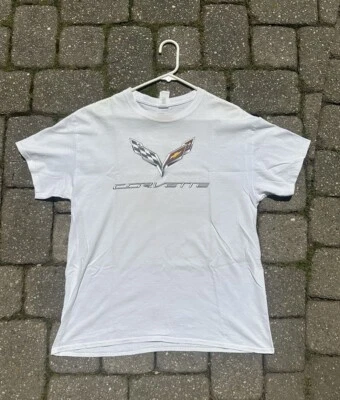 Y2K Corvette Z06 Supercharged White T Shirt Size Large - Image 1 of 4