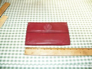 Vintage ROLFS AMERICAN CLASSIC Womens Burgundy Cowhide Leather Wallet Checkbook - Picture 1 of 5