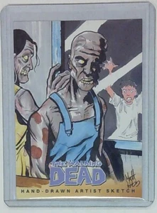 JUEGO DE TARJETAS DE BOCETO CÓMICO WALKING DEAD 2: ARTISTA ZOMBIE MATE HEBB MH02 - Imagen 1 de 2