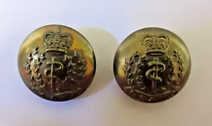 Royal Canadian Army Medical Corps Button Pair - Picture 1 of 2