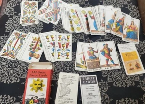 Tarot Vintage - 1JJ Swiss Tarot Cards (1974) Stuart R. Kaplan & Hard Cover Book - Picture 1 of 7