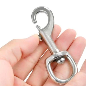 2 pc Swivel Eye Bolt 316 Stainless Steel Buckle Survival Tool Hook Camping 100mm - Bild 1 von 4