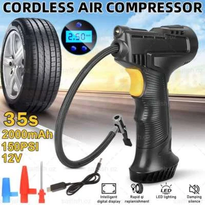 Automatic Cordless Air Compressor Pump Car Tyre Inflator Handheld LCD Digital AU - image 1 of 4