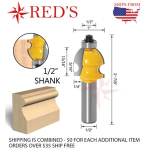 REDS Y80784-8 - Punta per router per stampaggio decorativo 1-3/4" gambo 1/2" - Foto 1 di 1