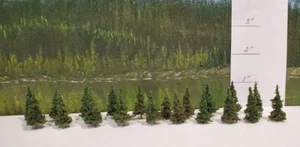 MOOSE CREEK TREES - Fir / Pine Trees (1" x 20 Trees) Model Trees - HO N Z Scale - Picture 1 of 5