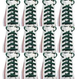 12 pares de cordones deportivos planos "Verde cazador" 27,36,45,54,63" - Imagen 1 de 2
