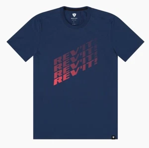 MAGLIA MANICHE CORTE REV'IT TRAVIS T-SHIRT DARK BLUE TG L - Picture 1 of 2