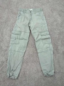 Abercrombie Kids Cargo Pants Youth Boys 15/16 Green Jogger Stretch Casual - Picture 1 of 10
